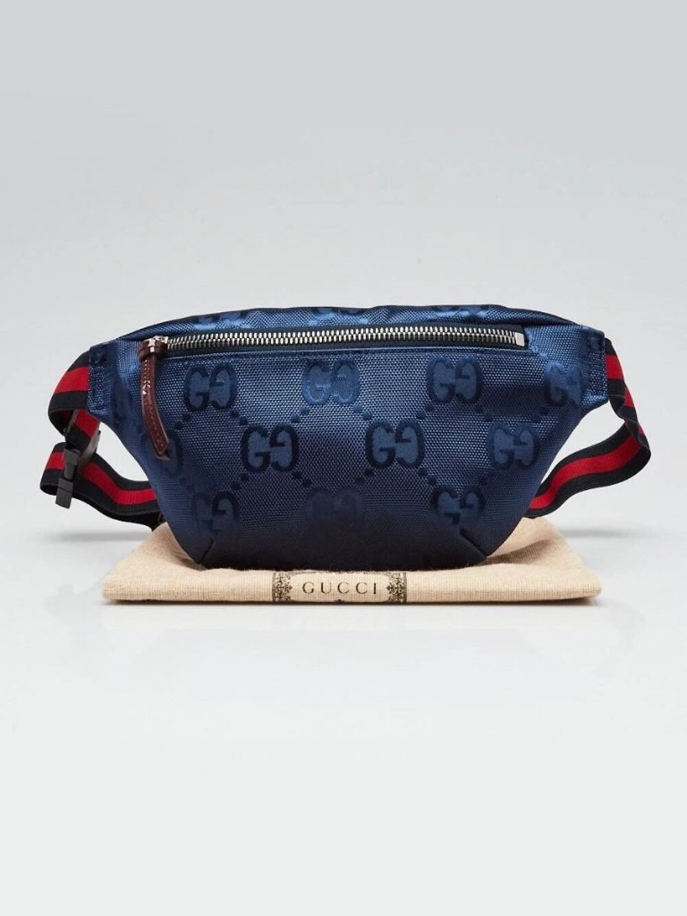 Gucci Blue GG Nylon Children's Small Belt Bag - Picture 4 of 11